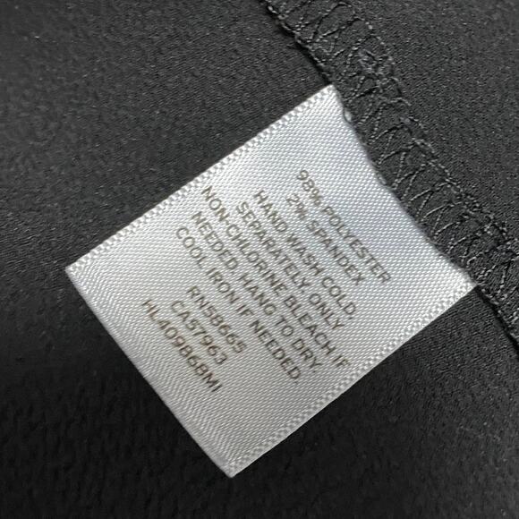 Chelsea 28 Black Long Sleeve Wrap Front Surplice V-Neck Top Women's Size Medium - Picture 6 of 7